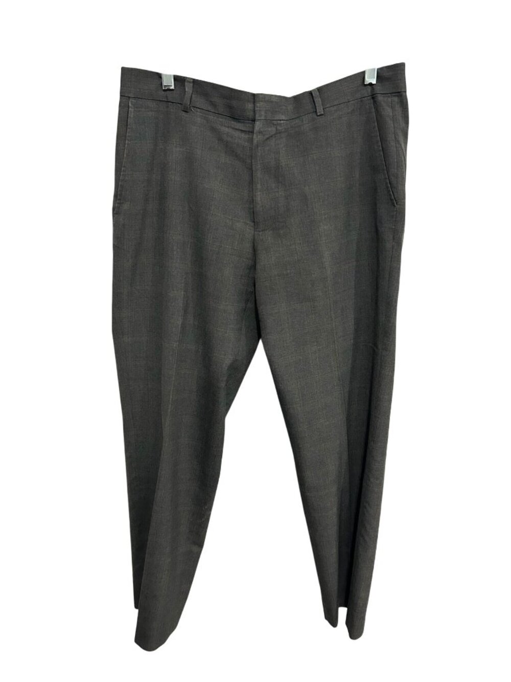 Calvin Klein Flat Front Dress Pants Gray Sz 33x30 Straight Leg Formal Office